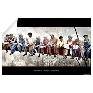 Wall Art  Wall Decals  Colorized   Lunch atop a