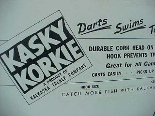 RARE 3 Vintage Kalkaska Tackle Co Michigan Fishing Lure Advertising