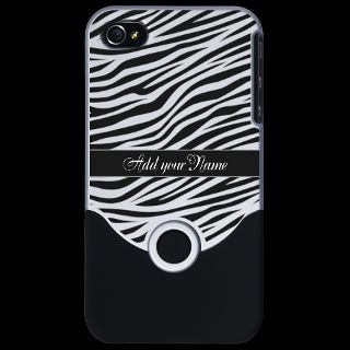 Pink and Black Zebra Stripe iPhone Case by flippygo