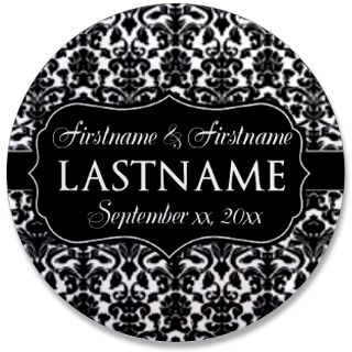 Add Names Gifts  Add Names Buttons  Wedding Favor   Black White