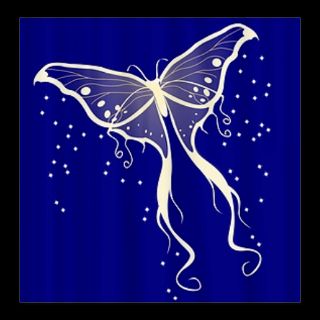 Blue Gifts  Blue Bathroom  Magical Butterfly Shower Curtain