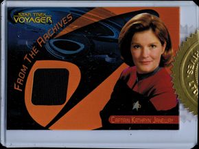Quotable Star Trek Voyager CC45 Kate Mulgrew Costume Card Black