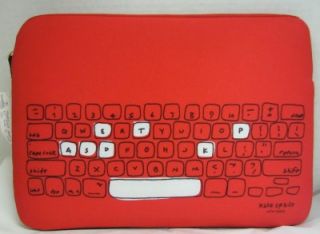 Kate Spade New York Keyboard 13 Laptop Sleeve Case Red New $60