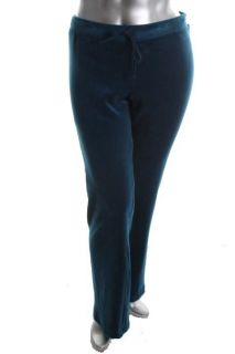 Karen Kane New Blue Drawstring Flat Front Velour Flare Lounge Pants M