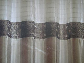 KAS Romana Fabric Shower Curtain Brown Bronze Taupe