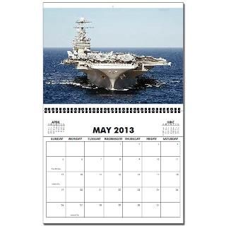 USS Ronald Reagan Ships Image 2013 Wall Calendar by quatrosales