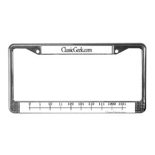 Binary Number Line License Plate Frame for $15.00