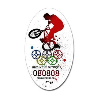 BMXMUSEUM 2008 Olympic LOGO Oval Sticker