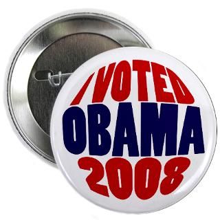 Voted Obama 2008 Mini 1 Button