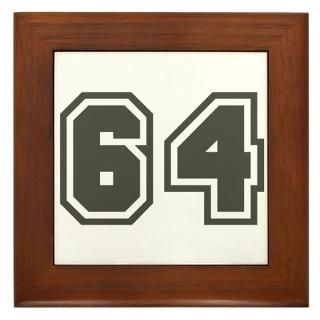 64 Gifts  64 Home Decor  Number 64 Framed Tile