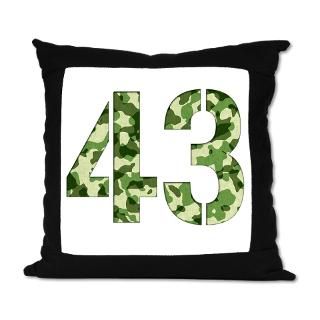 Number 43, Camo Suede Pillow