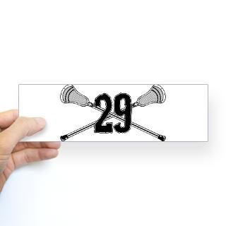 Stickers  Lacrosse Number 29 Bumper Sticker