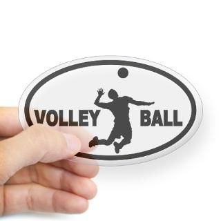 Volleyball Player Oval Decal for $4.25