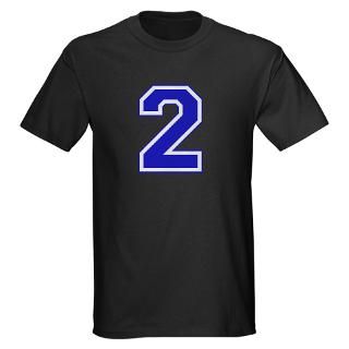 Varsity Font Number 2 Blue Womens Fitted T Shirt