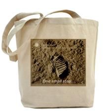 Apollo 11 Bootprint Tote Bag