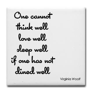 Virginia Woolf Quote Tile Coaster  Funny Kitchen Quotes  Home