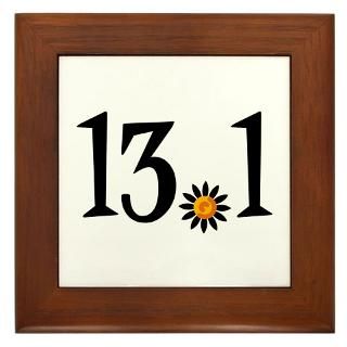 13.1 Gifts  13.1 Home Decor  13.1 with orange flower Framed Tile