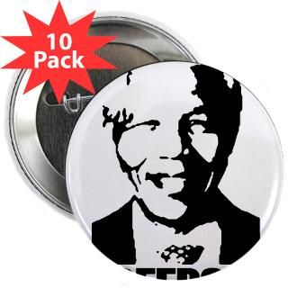Biko Buttons  Nelson Mandela   South Africa 2.25 Button (10 pac