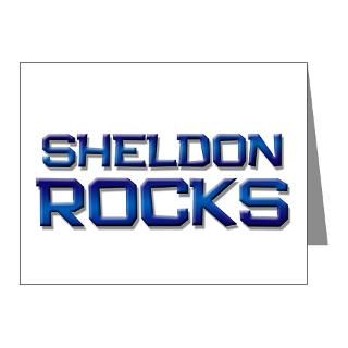 Gifts  First Name Note Cards  sheldon rocks Note Cards (Pk of 10