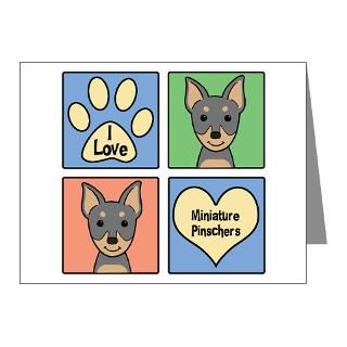 Dog Note Cards > I Love Miniature Pinschers Note Cards (Pk of 10