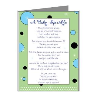 Gifts  Baby Note Cards  Green & Blue Sprinkle Note Cards (10