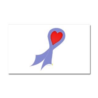 Car Accessories  Periwinkle Ribbon with Heart Car Magnet 12 x 20
