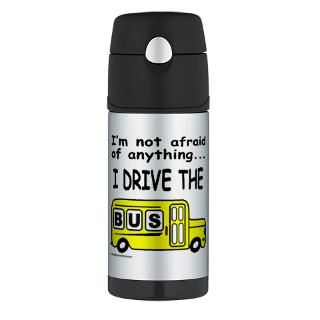  1St Grade Drinkware  I DRIVE THE BUS Thermos Bottle (12 oz