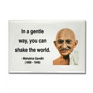 Disobedience Kitchen and Entertaining  Gandhi 15 Rectangle Magnet