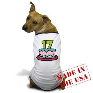 Gifts > Pet Apparel > 17 Year Old Birthday Cake Dog T Shirt