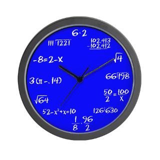 Blue Faced Math Wall Clock for $18.00