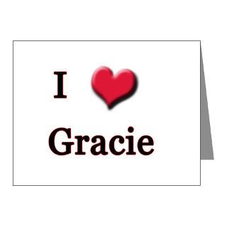 .Graham Note Cards > I Love (Heart) Gracie Note Cards (Pk of 20