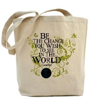 Be the Change   Earth   Green Vine Tote Bag for $18.00