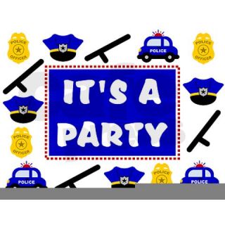 Badge Note Cards > Police Birthday Invitation Note Cards (Pk of 20