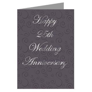 25Th Greeting Cards  25th Anniversary Greeting Cards (Pk of 20