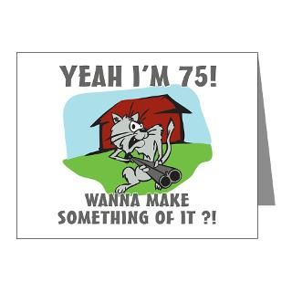 > 75 Note Cards > 75th Birthday Attitude Note Cards (Pk of 20