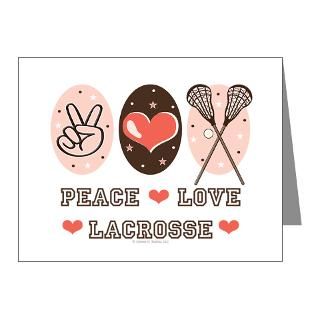 Gifts > Ball Note Cards > Peace Love Lacrosse Note Cards (Pk of 20