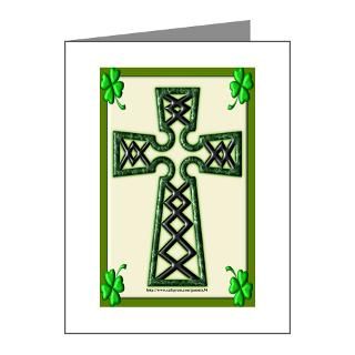 Art Note Cards  Green Celtic Cross Note Cards (Pk of 20