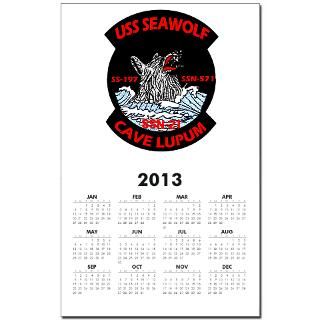 Gifts  Attack Home Office  USS Seawolf SSN 21 Calendar Print