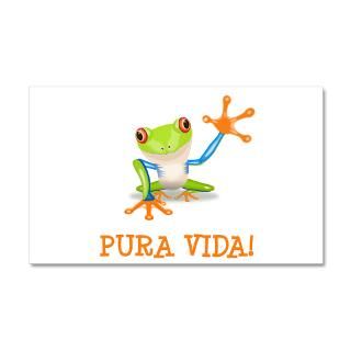Costa Rica Wall Decals  Pura Vida Tree Frog 38.5 x 24.5 Wall Peel