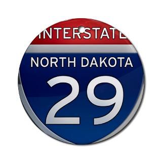 Interstate 29   North Dakota Ornament (Round) for $12.50