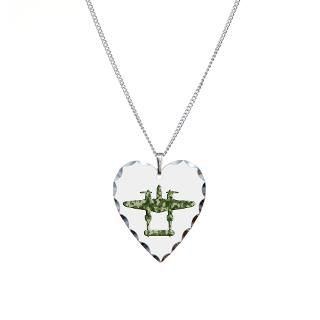  Air Force Jewelry  Lockheed P 38 Lightning camouflage Necklace