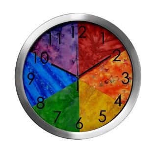 Modern Batik Color Wheel Wall Clock for $42.50