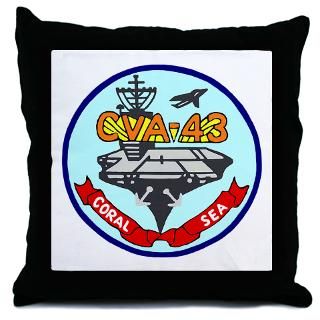 USS Coral Sea (CVA 43) Throw Pillow