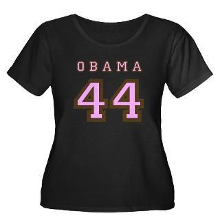 Obama 44 (brown/pink) Womens Plus Size Scoop Neck for