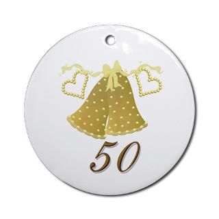 50 Gifts > 50 Home Decor > 50 Anniversary Golden Bells Ornament