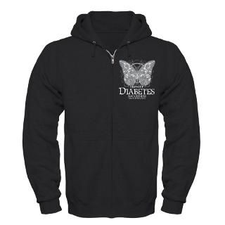 diabetes butterfly zip hoodie dark $ 46 99