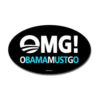 omg obamamustgo sticker oval $ 4 49 also available sticker oval 50 pk