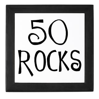 50 Gifts > 50 Home Decor > 50th birthday saying, 50 rocks! Keepsake