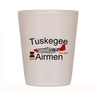 51 Tuskegee Red Tail Mustang Shot Glass by delphic_com