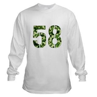 Number 58, Camo Long Sleeve T Shirt